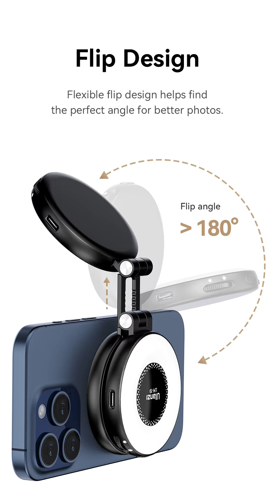 LM19 MagSafe Light Magnetic fill light for mobile phone