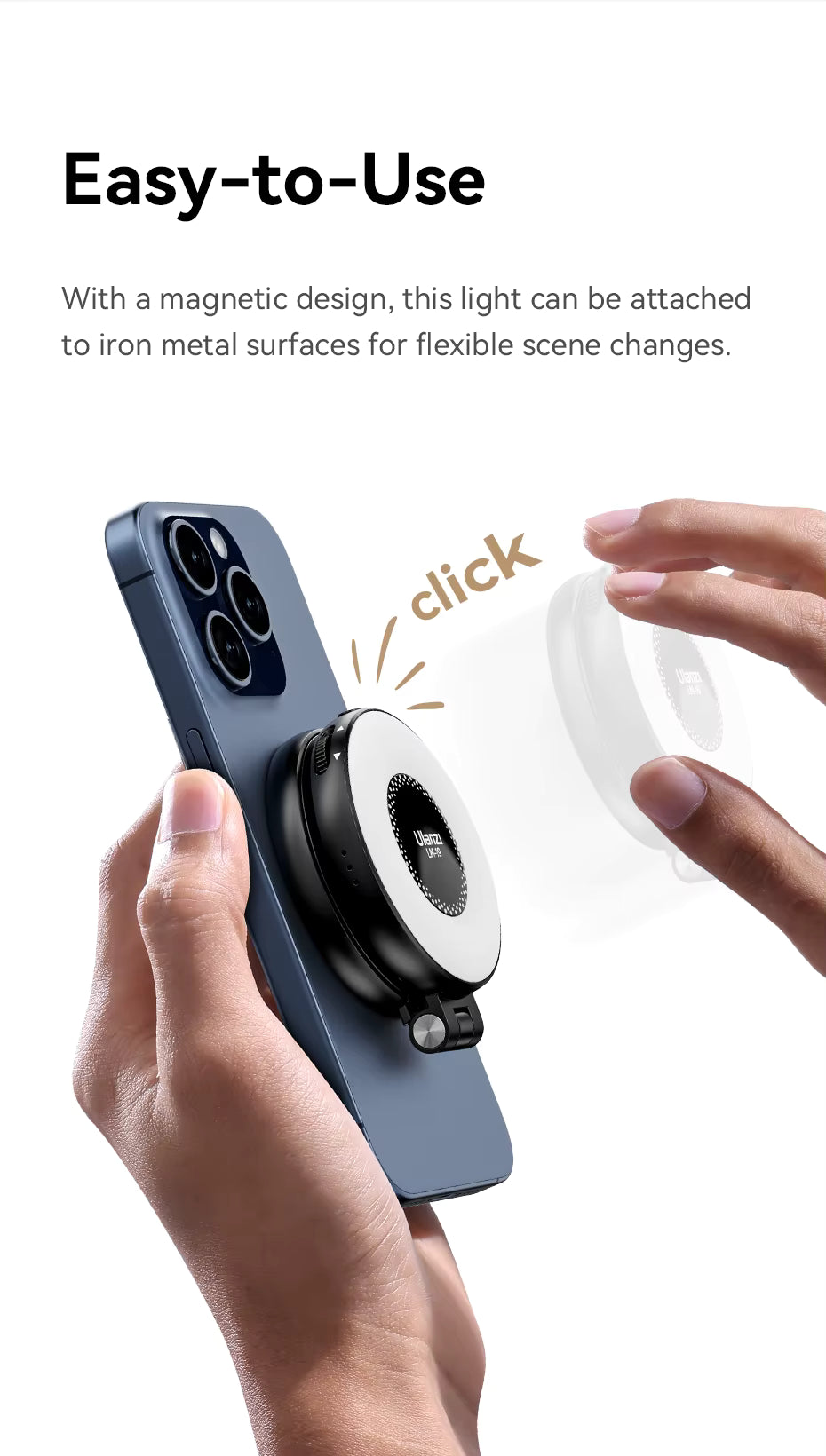 LM19 MagSafe Light Magnetic fill light for mobile phone